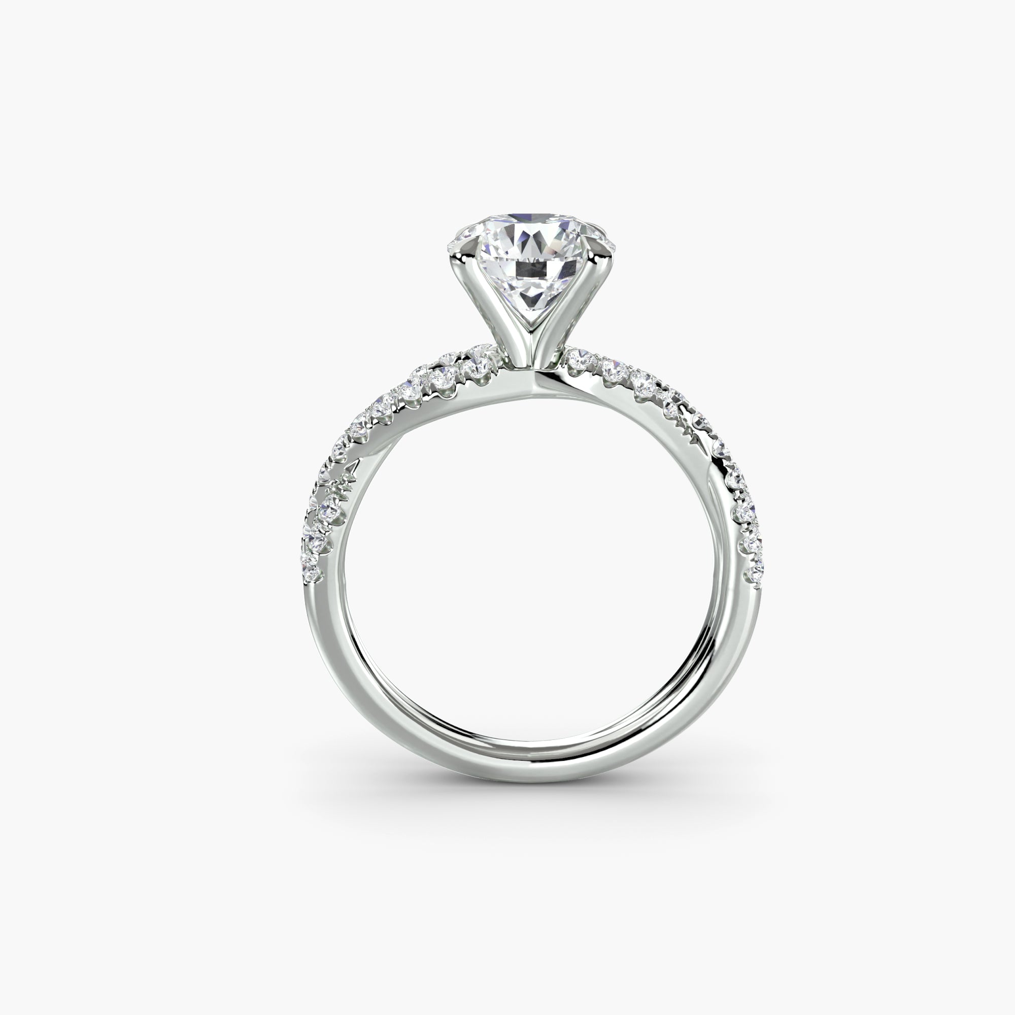 Marbella Twisted Pavé Solitaire Setting