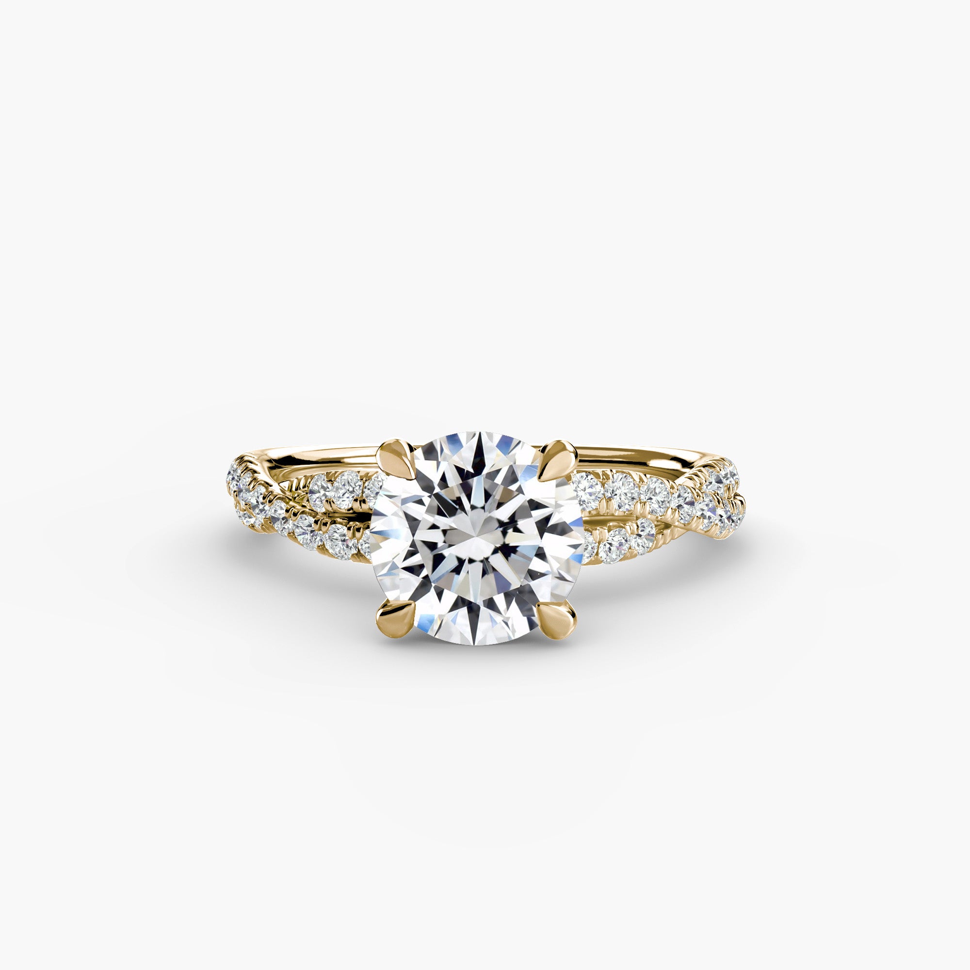 Marbella Twisted Pavé Solitaire Setting