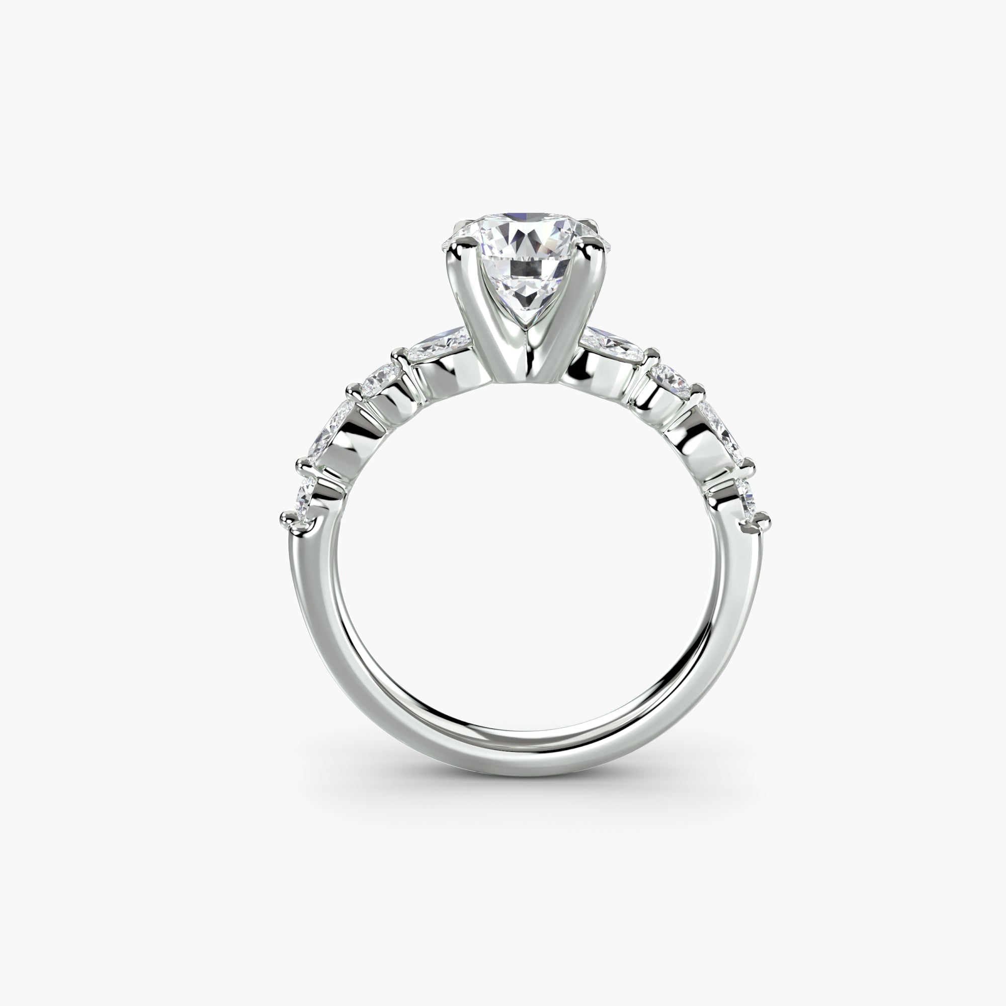 Venice Solitaire with Eternity Pavé