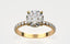 Hidden Halo French Pavé Lab Diamond Engagement Ring